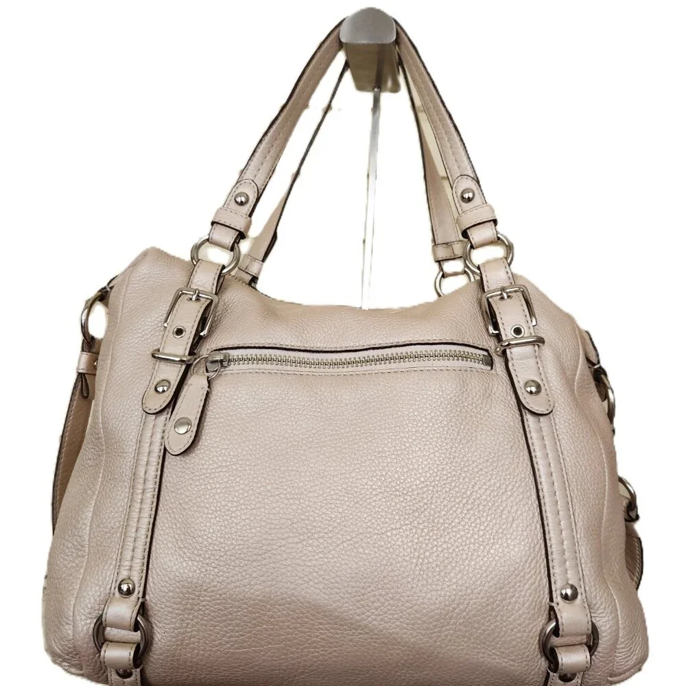 Euc Coach Alexadra Gold Leather Studded Shoulder Bag/Handbag